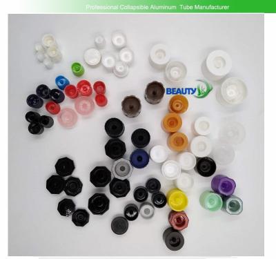 China Flip Top Plastic Screw Caps Diameter 13.5mm ~ 40mm  Non Spill For Empty Cosmetic Tubes for sale