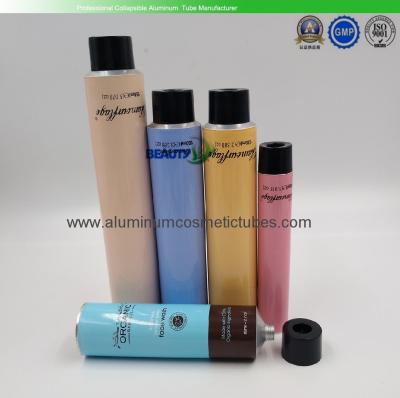 China High End Aluminum Collapsible Tubes , Beauty Empty Aluminum Lotion Tubes Custom Logo for sale