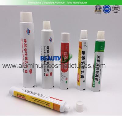 China El tubo de crema dental de aluminio del grado médico, 40ml 60ml 80ml vacia los envases del tubo del apretón en venta