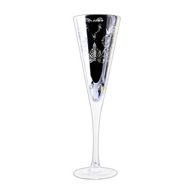 China Electroengraving Electric Engraved Champagne Glasses For Weddings Luxury Champagne Wine Glass for sale