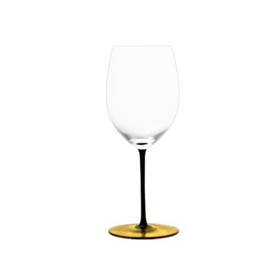 China Color customization changeable black stem gold bottom tall wine glass can be customized small color batch order wedding for sale