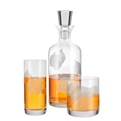 China Custom Clear Samyo Crystal Original Liquor Whiskey Decanter with Stopper for Bourbon Vodka for sale