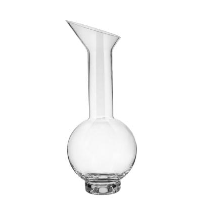 China Clear Hand Crystal Glass Wine Decanter Lead Free Blown Samyo Red Wine Decanter for sale