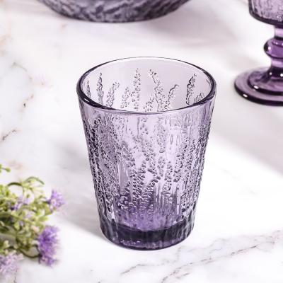 China Crystal Glassware Wine Cup Juice Water Cup Liquor Pressed Glass Drinking Glass Wine Sets for sale