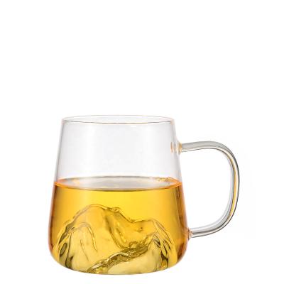 China Viable Samyo Mountain Fuji Style Wine Glass Tea Cups Whiskey Glass For Coffee Milk Tea for sale