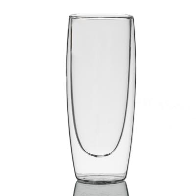 China China Traditional Supplier Gold Luxury Double Wall Drinking Glass Cups For Wine for sale