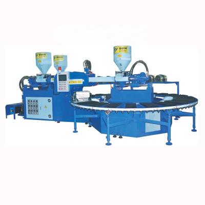 China Full-auto Rotary Type Sole Three-color Plastic-Rubber Injection Molding Plant Machine for sale