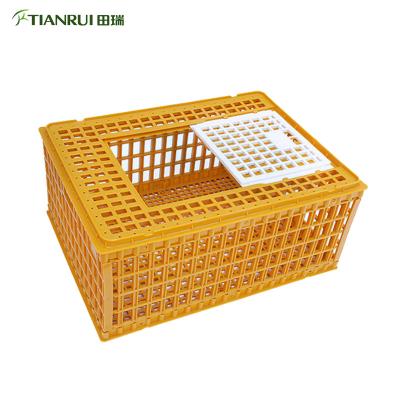 China Solid Box Chicken Transport Cage Plastic Live Chicken Transport Cage Poultry Transport Crate Cages For Chicken for sale