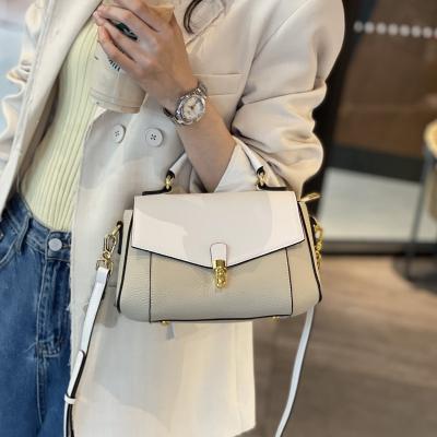 China High Quality Vintage Fashion Luxury Women's Bag Custom Leather Bag With Metal Buckle Messenger Handbag Cross-body Shoulder Bag for sale