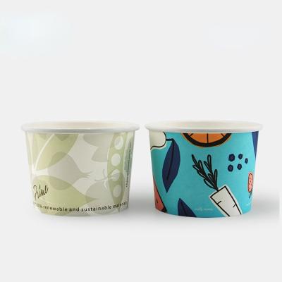 China Biodegradable Disposable Ice Cream Paper Cup Ice Cream Bowl Take Out Containers Ice Cream Packaging for sale