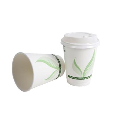 China 100% Hot Biodegradable Biodegradable Coffee Free Plastic Paper Cup, Compostable Disposable Coffee Paper Cups for sale