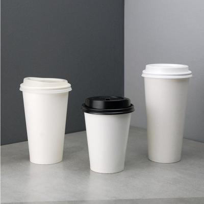 China disposable biodegradable coffee paper cups with lids/printed paper cups/to-go cups for sale