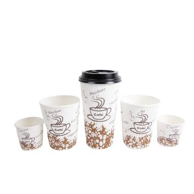 China Recycled Materials Guaranteed Quality 10oz Disposable Paper Coffee Cup Disposable Custom Logo for sale