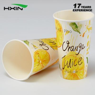 China Disposable Paper Cold Cup, 16oz Paper Coffee Cups Custom Logo, Disposable Paper Cups For Cold Drinks Supplier for sale