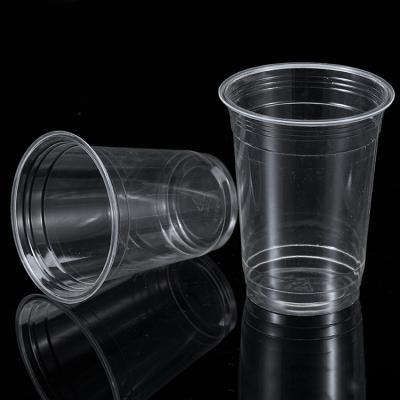 China Biodegradable Disposable Cold Drinking Cup PLA Clear Plastic Cups With Biodegradable Lids for sale