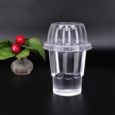 China Eco-friendly 16oz Clear Disposable Ice Cream Cup With Lid 16oz Ice Cream Cup With Dome Lid 500ml for sale