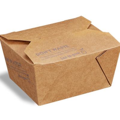 China Hot Sales Recyclable Disposable Food Box Container Paper Lunch Craft Lunch Box Amazon Biodegradable Packaging for sale