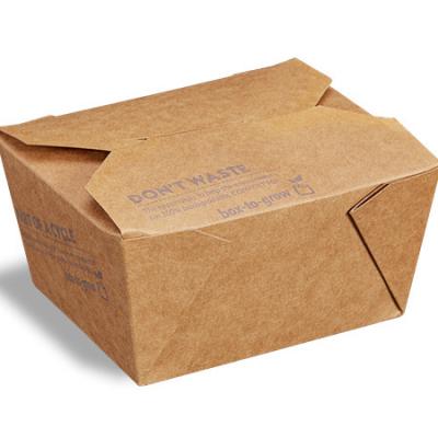 China Eco - Friendly Recyclable Take Out Box Craft Paper Box Disposable Take Out Paper Food Lunch Box for sale