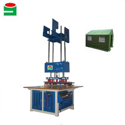 China hung style high frequency plastic welding machine for PVC bag/canvas/tent/PVC film /branding welding machine for sale