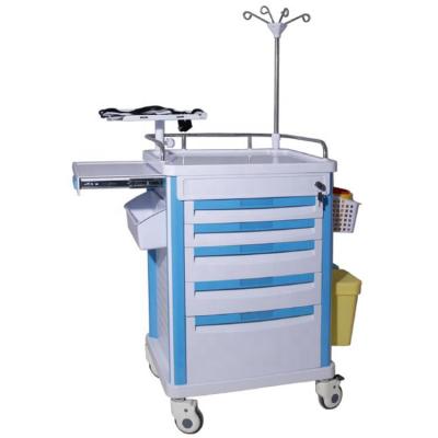 China Chinese Medical Crash Trolley Emergency Trolley Medicine Trolley Catr Hospital Trolley for sale