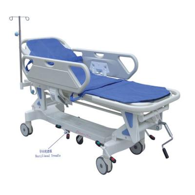 China Chinese Emergency Hospital Transfer Trolley Manual Stretcher Trolley Ambulance Car for sale