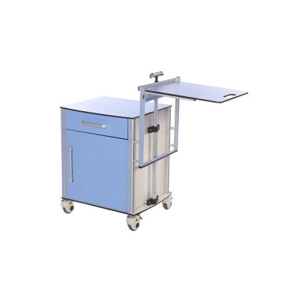 China Chinese Drawer 78Cm Push Pull Detachable Fiberboard Medical Bedside Table for sale