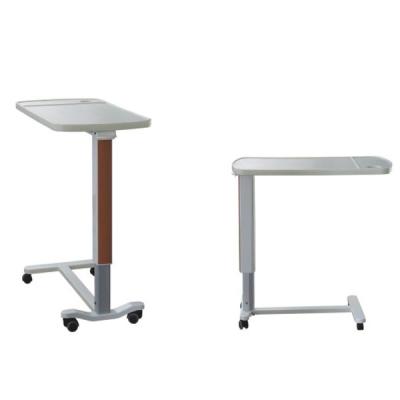 China Chinese Overbed Table for Hospital Bed Dining Table Top Gas Spring Hospital Furniture Wrapping Plastic Adjustable Finish Wheel for sale