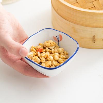 China Viable Japanese Restaurant Home Small Soy Sauce Seasoning Vinegar Porcelain Flavo Snack Dish for sale