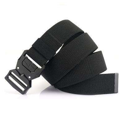 China Tactical Durable High Strength Rubber Flat Stretch Blue Web Basic Military Nylon Belts For Men for sale