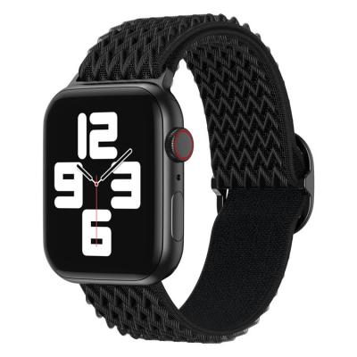 China 44mm Eco-Friendly Elastic Webbing Smart Watch Nylon Strap For Apple Watch for sale