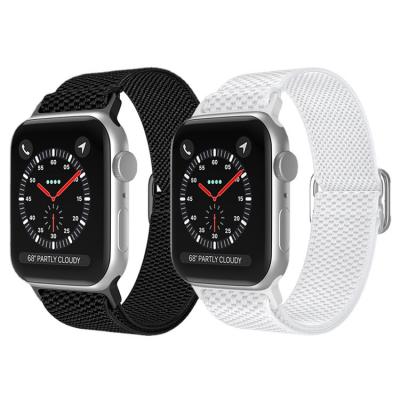 China Elastic OEM Style 22Mm Fabric Wrist Belt Smart Watch Band For Apple Watch Women for sale