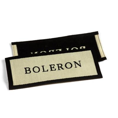 China Custom Grosgrain Private Logo Neck Woven Clothes Tags Tags Viable For Clothing Apparel for sale