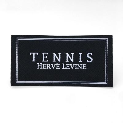 China Viable Eco-Friendly Straight Cut Main Clothing Customized Logo Woven Labels Natural Handbag for sale