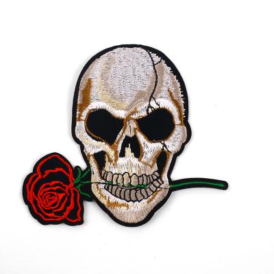 China Viable Custom Heat Press Seal Skull Skull Embroidery Apparel Patch Set for sale