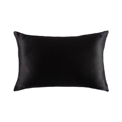 China Sustainable Handmade Woven Personalized Long Decorative Luxury Oversized Black Cooling Silk Pillow Cover Cases for sale