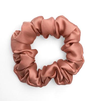 China Fashinable Customized Gold Purple 22 Color Gold Green Red Silk Hair Scrunchies Momme Mulbery Headband Hair Scrunchies for sale