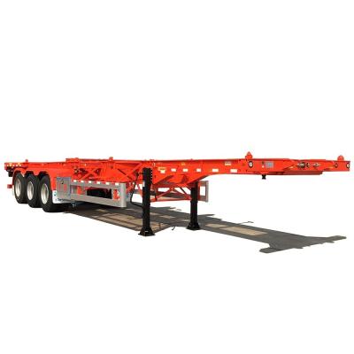 China 12380*2500*1540 CIMC HUAJUN Skeletal Semi Trailer for Transporting 20ft 40ft Container for sale