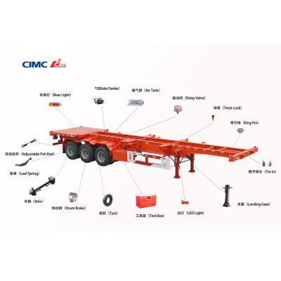 China 12R22.5-12PR Tire Skeleton Semi-Trailer The Optimal Solution for Container Shipping for sale