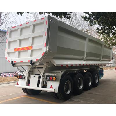 China 50 ton CIMC HUAJUN 4 Axle Tipper Semi Trailer in Required RAL Color for sale