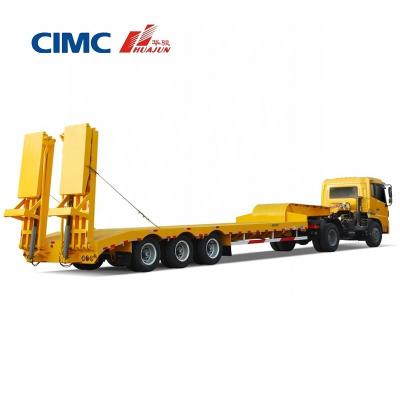 China CIMC HUAJUN 70T Tri-Axle Lowbed Semi-Trailer  for on Truck Trailers for sale