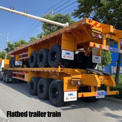 China Steel Flatbed Trailer Train  Container Transportation in Mongolia for sale