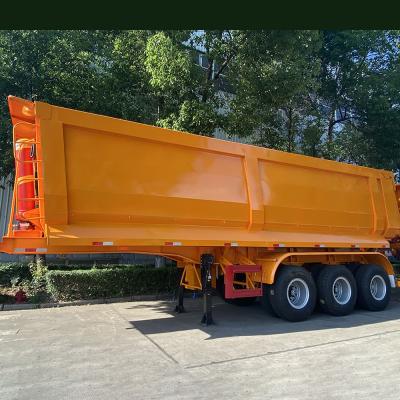 China 2022 Africa Model U-shaped Semi Trailer End Dump Truck with Stones and Sands Function for sale