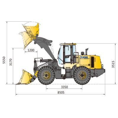 China 6500kg Operating Weight LW600KN Wheel Loader with Top Hydraulic Cylinder and Rocket Bucket for sale