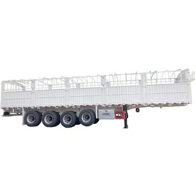 China CIMC HUAJUN 60 Ton High Side Board Fence Semi Transport Trailer with CE Certification for sale