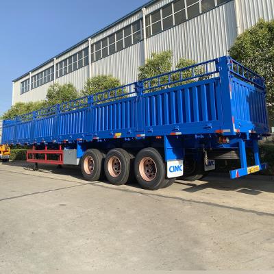 Cina Gruppo CIMC HUAJUN 4 assi Max Payload 60T Container Trailer Fence Cargo Semi-trailer in vendita