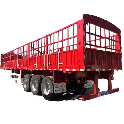 China Truck Trailer Customers Optional Tri-axle Transport Cargo Goods Curtain Fence Semi Trailer for sale