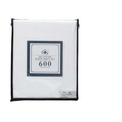 China Wholesale 600TC Anti-Static 100% Cotton Bedding Sheet With Bed Cover Flat For Adults for sale