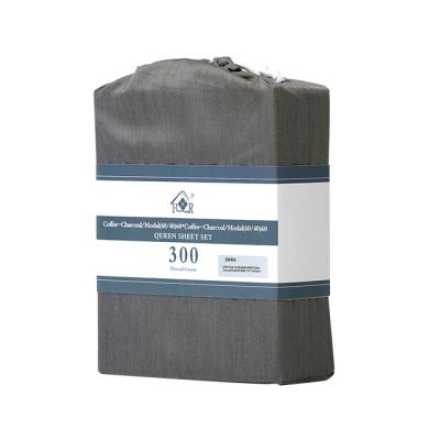 China Anti-bacteria Environmental Protection Bedding Low Carbon Modal Sheet With Coffe-Charcoal for sale