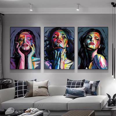 China Waterproof Home Decor View Prints Women Portrait Picture Canvas Wall Painting African Woman Art Poster for sale