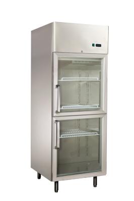 China Refrigeradores de cristal ahorros de energía de la puerta, congelador comercial 740 x870x2050 del helado 550L en venta